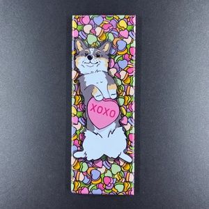 Black Headed Tricolor Corgi Valentine's Day Magnet Holiday Dog Decor Gift